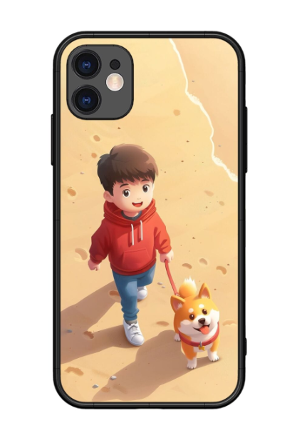 Boy &amp;amp; Cute Dog SoftSnap Case for Apple Iphone 11