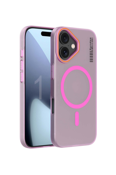 Frosted Matte MagSafe Transparent Pink Case For Apple Iphone 16